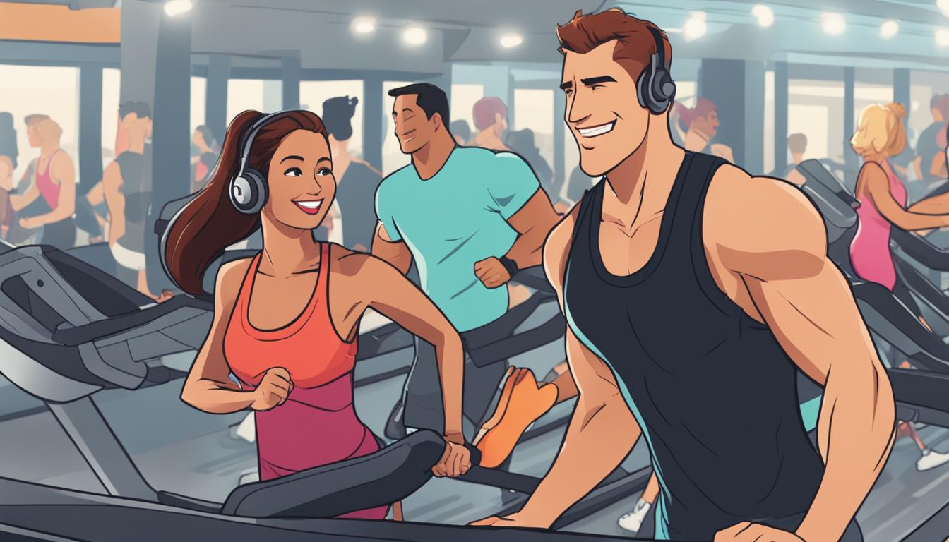 Flirting in a gym setting